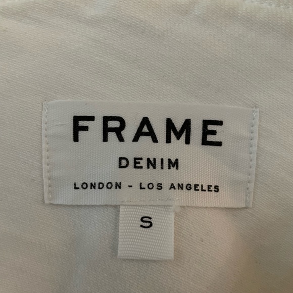 Frame Denim Le Garcon Denim Overalls Jumpsuit, Blanc White Size Small - Picture 6 of 6